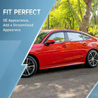 Rain Guards Compatible with Honda Civic Sedan 2022 2023 2024 2025 2026, Tape-on Durable Side Window Sun Wind Deflectors Rain Visors 2022-2026 Civic Rain Guard Black 6 PCS