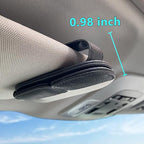 Sunglass Holder for Car Visor Clip, Magnetic Leather Eyeglass Hanger Clip for Car, Square Car Visor Accessories (Black)