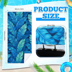 Car Seat Towel Covers with Storage Bag, 63 x 32 Inch Universal Non Slip Waterproof Sweat Protector for Car Truck, Gym Swimming Running, Machine Washable(2 Pack,Blue Leaves)