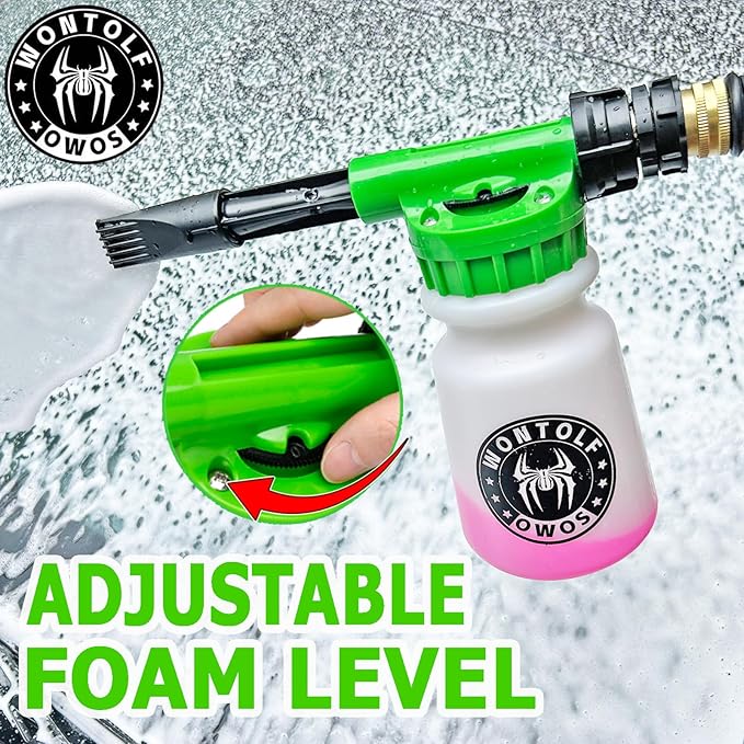 CWK188 Car Wash Kit with Foam Gun, Car Wash Soap, Interior Detailer Cleaner, Wheel Cleaner, Car Care Cleaning Detailing Kit for Cars Trucks RVs SUVs Motorcycles (Works w/Garden Hose), 10 Items