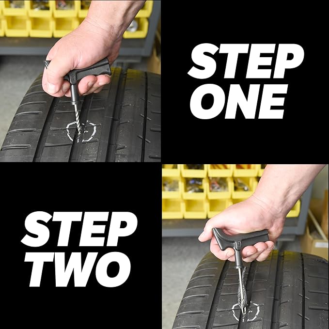 2040-A Tire Repair Plug Kit, Deluxe, Contains Strings, Tools and Glue, 11 Pieces
