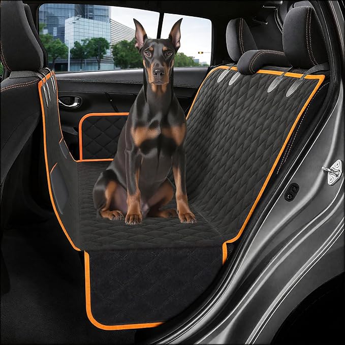 Smouatou Dog Car Seat Cover for Back Seat, Sturdy Backseat Extender for Dogs,New Scratch Resistant, Anti Slip Portable Dog Hammock,Suitable for Cars and SUVs,Car Travel Pet Bed (S)