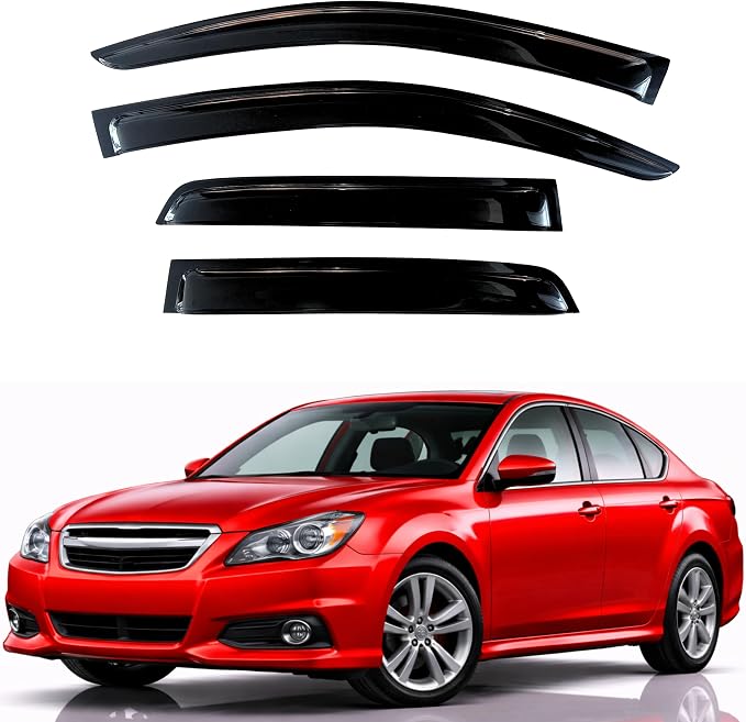 KPY Rain Guards Fit for 2010-2014 Subaru Legacy, Out-Channel Window Visors Vent Wind Deflectors 4PC, Car Accessories for 10-14 Legacy