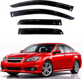 KPY Rain Guards Fit for 2010-2014 Subaru Legacy, Out-Channel Window Visors Vent Wind Deflectors 4PC, Car Accessories for 10-14 Legacy