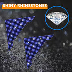 Rhinestone Anti-ScratchCar Edge Protector - 4pcs Bling Corner Bumper Sticker (Blue)