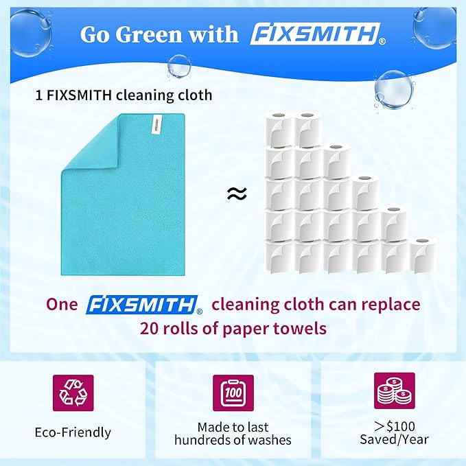 Microfiber Cleaning Cloth - Pack of 48, Multi-Functional Cleaning Towels, Size: 12 x 16 in, Highly Absorbent Cleaning Rags, Lint-Free, Streak-Free Cleaning Cloths for Car Kitchen Home Office