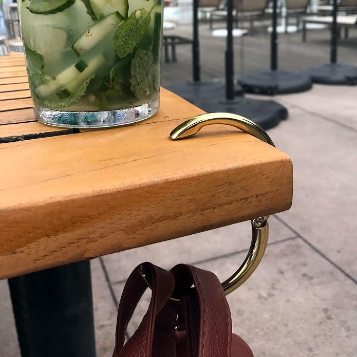 Bag Hanger Collection, The Ring that Opens into a Hook, Auto Closes | Holds 15 kg, Needs only 10mm to Hang a Hand Bag, Easy to Use with One Hand, The Instant Bag Hanger, 3 yr Warranty