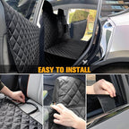 Dog Seat Covers for Tesla Model 3 & Y Back Seat with 2 Pack Door Protectors, 100% Waterproof Dog Hammock for Tesla with Mesh Window & Headrest Protection Prevents Scratches and Scuffs