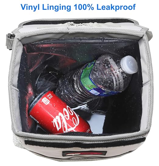 Waterproof Car Trash Can with Lid and Pockets, 2.5 Gal, Gray | Leakproof, Collapsible Multipurpose Car Bin with 3 Side Storage Pockets, Adjustable Straps