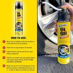S60369 Aerosol Emergency Flat Tire Repair and Inflator, for X-Large Tires, Eco-Friendly Formula, Universal Fit for All Cars, Trucks and SUVs, 24 oz. (Pack of 1)