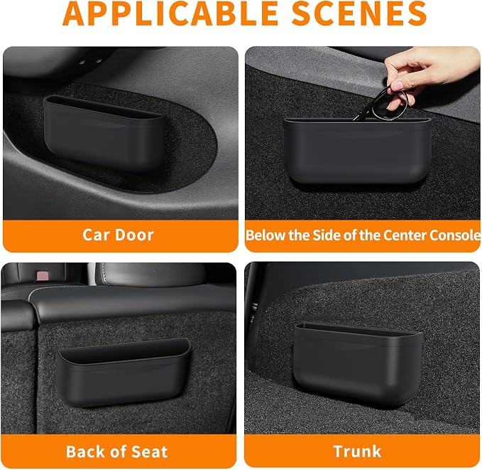 for Tesla Model Y 3 Sunglasses Holder Center Console Organizer Tray Storage Box Key Card Coin Holder Silicone Hook for Flocking Tesla Accessories