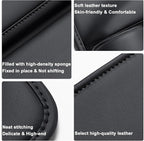 Car Seat Gap Filler Organizer, Universal Premium Leather Seat Organizer with Cup Holder, Seat Gap Storage Box with Bottle Holder, Car Leather Gap Bag Front Center Console Seat (Driver Side)