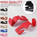 Red Superior Leather Car Seat Back Headrest Hook, Auto Seat Hook Hangers Interior Accessories for Purse Coats Umbrellas Grocery Bags Handbag, 2-Pack