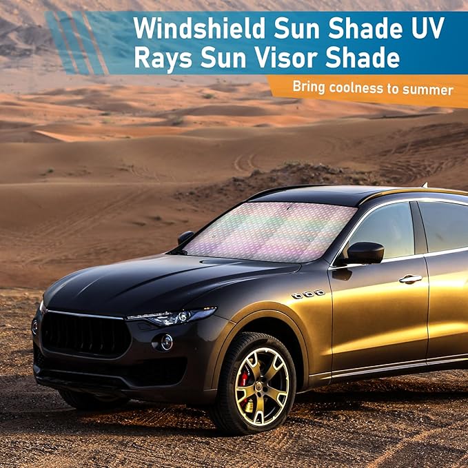 Car Windshield Sun Shade, Folding Car Shades for Front Windows UV Rays Sun Cover Shade, Keeps Your Vehicle Cool