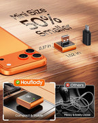 Mini Wireless CarPlay Adapter for iPhone Apple, USB-A/C Plug & Play | Go Wireless with Factory Wired Apple CarPlay, Fast Auto Connect, Low Latency, Compatible with iOS 10+ & 2015+ Cars, Orange