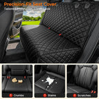 Dog Car Seat Cover for Back Seat - Waterproof Non-Slip Car Seat Protector for Dogs Pet, Scratchproof Back Bench Seat Covers for Mid-Size Cars, Mid-Size SUVs, Black