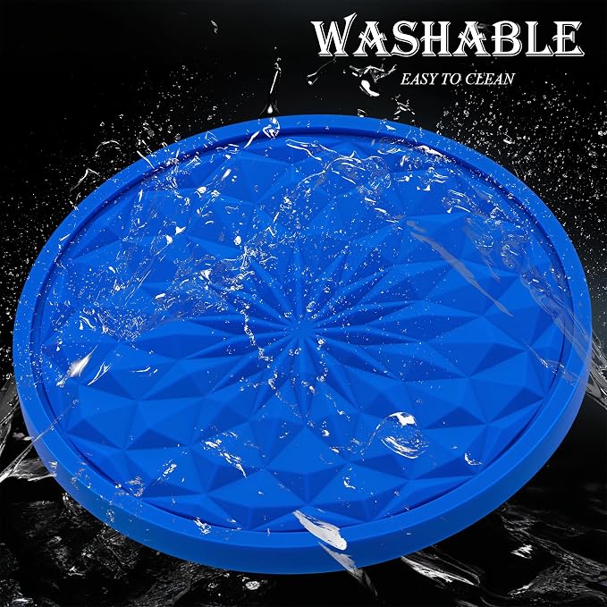 2 Pack Silicone Car Cup Holder Coaster – 2.75 Inch Non-Slip Drink Mat, Universal Fit for Most Vehicles – Cute & Functional Auto Accessories (Deep Blue)