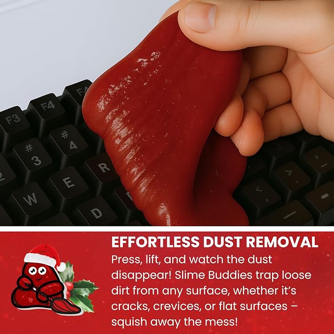 Car Cleaning Gel Putty - Christmas Spice Scented Interior Detailing Tool for Cup Holders, Air Vents & Keyboard - Reusable Auto Detailing Accessories - Dust Remover Goop