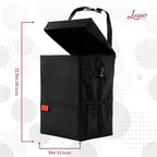 Car Trash Can, 3.5 Gallon Capacity, Black Color, Manual-Lift Opening Mechanism