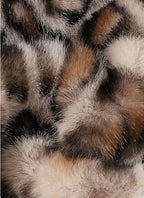 Fluffy Cheetah Car Steering Wheel Cover Luxurious Faux Fur Leopard Print Cute Wheel Protector Universal 15 Inch Fit for Vehicle, Car, Auto, SUV Winter Warm (Ginger)