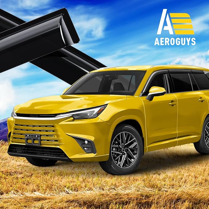 Extra Durable Window Deflectors Tape-On Window Visors Rain Guards Fit for Lexus TX 2024-2026, Sun Visors, Wind Vent for Shades, Exterior Car Accessories - 6pcs. AG0757