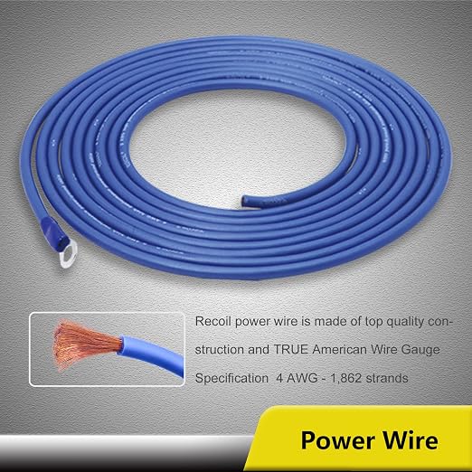 RCK46 True 4 Gauge Complete 6-Channel CCA Amplifier Wiring Kits | with OFC RCA Cable