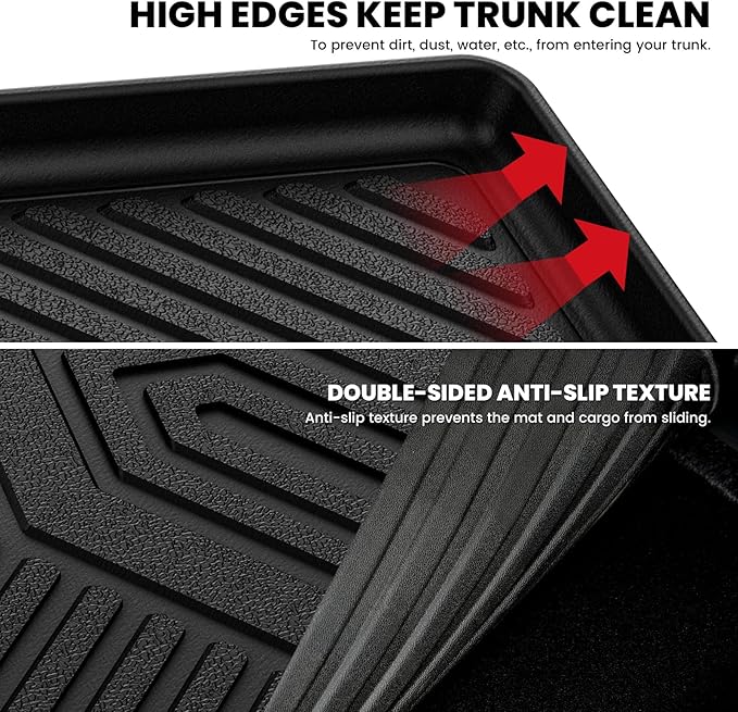 Cargo Trunk Mat with Backrest Mats for Mazda CX5 2025 2024 2023 2022 2021 2020 2019 2018 2017 All Weather TPE Rear Cargo Liner Custom Fit Waterproof CX 5 Seat Back Mat Accessories, Black