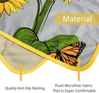 Waterproof Car Seat Cover for Front Seats, Protector for Cars SUVs Trucks, Sweat Towel Seat Covers Bucket for Gym,Workout,Beach,Hiking,Running Swimming (Sun Flower, 1PC)