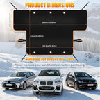 Car Windshield Snow Ice Cover with Side Mirror Covers, Oxford Fabric Windshield Snow Ice Cover with Magnetic Edges Used for Snow Protection, Rain and Sun, Fits for Most Cars, SUV(102"x45")