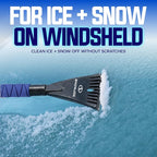 2 Pack 27" Multi-Purpose Ice Scraper and Extendable Snow Brush for Cars with Foam Grip and 360-Degree Pivoting Brush Head, SJEG-SB27X2