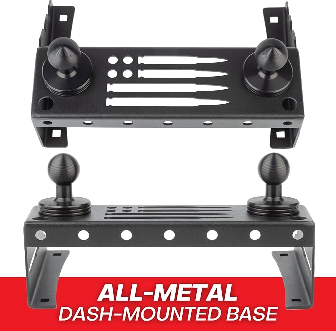 Bulletpoint Metal Dash Mount Phone Holder Compatible with 2015-2020 Ford F150 & 2017-2022 F250/F350 Super Duty - Dual 20mm Ball Dash F150 Phone Mount (Magsafe Compatible)