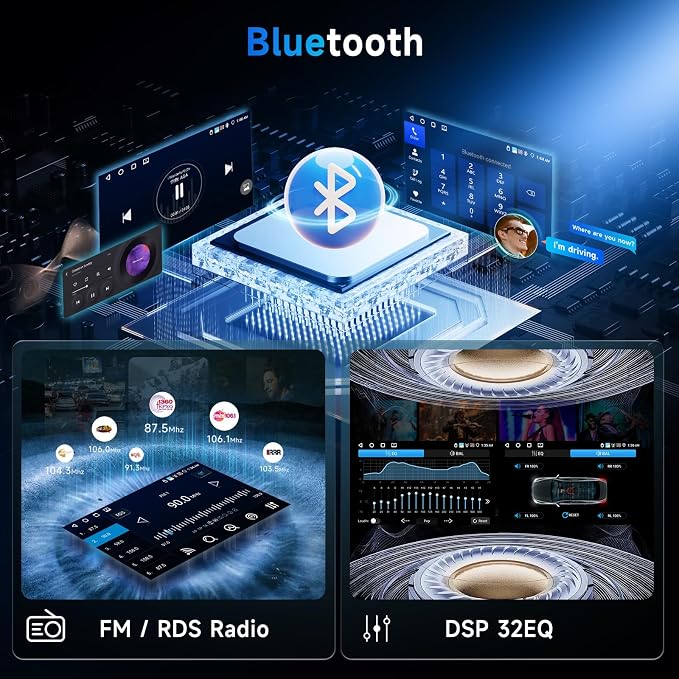 4G+64G Android Stereo for Toyota Yaris 2012-2017 9 Inch IPS Touch Screen Head Unit with Wireless Carplay Android Auto GPS WiFi DSP Bluetooth FM RDS Backup Camera