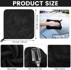 60 Pcs Black Microfiber Towels: 16"x16" Microfiber Drying Towels Bulk Micro Fiber Car Cleaning Cloth for Cars Drying Washing Polishing Cleaning Household Supplies