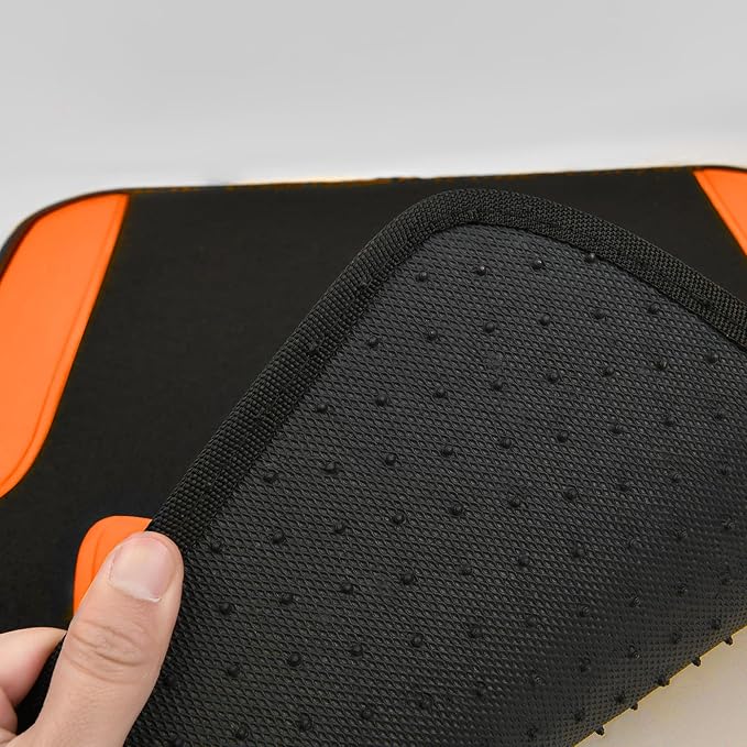 Waterproof Universal Fit Car Floor Mats, Faux Leather Car Carpet Mats,Car Mats with Anti-Slip Nibbs Backing & Driver Heel Pad Fit for SUV,Vans,sedans, Trucks,Set of 4pcs (Orange)
