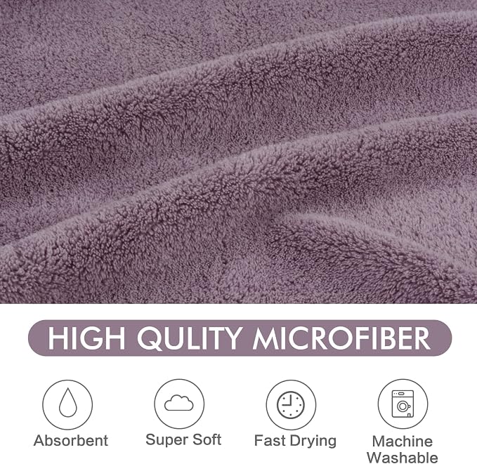 Dog Towel Super Absorbent Pet Bath Towel Microfiber Dog Drying Towel for Small, Medium, Large Dogs and Cats 30inch x 50inch Purple