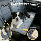 Dog Car Seat Cover, Pet Couch Covers for Car and Sofa, Non-Slip Backseat Pet Bed Mat, Machine Washable, Soft Plush Travel Seat Protector with Portable Storage Bag (Grey,23.6''×59'')