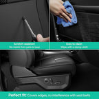 for Ford F150 Seat Covers 2015-2023 2024 2025 2026 (Only Front Seat Covers), Leather Pickup Truck Seat Covers Custom Fit for F-150 XL XLT (Not for Regular Cab) Waterproof Car Accessories Black