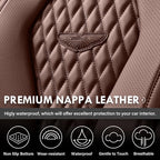Coverado Car Seat Covers, Seat Covers Front Seats, Coffee Car Seat Cover, Waterproof Car Seat Covers, Car Seat Cushion, Front Leather Seat Protector Fit for Most Cars