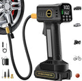 21V Cordless Portable Tire Inflator – Fast Inflation, 160PSI Air Compressor, Rechargeable Battery & 12V Car Adapter, Digital Pressure Gauge, Air Pump for Car, SUV, Motorcycle, Bike, Ball