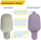 Magnetic Leather Sunglasses Holder for Car, 2 Packs (Purple) | Magnetic Car Visor Accessories