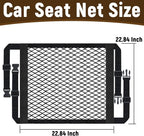 Front Seat Organizer, Car Seat Organizer, Double Layer Front Seats Versatile Elastic Organizers Net, Storage Mesh Nets for Seats, Universal Car Accessories for Most Vehicles