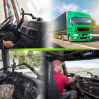 Cell Phone Mount for Truck Phone Holder for Truck Drivers - Heavy Duty Suction Cup, iPhone Holder for Dashboard Window 16.9 inch Long, for iPhone & Samsung, Commercial Trucker, Green