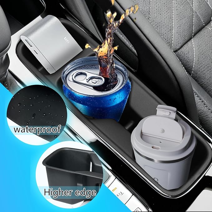 2PCS Cup Holders for Kia Telluride Accessories 2020-2023 2024 2025 Center Console Cup Holder Insert Armrest Rear Drink Holder Organizer TPE Cupholder Protector Pad Replacement Interior Decoration