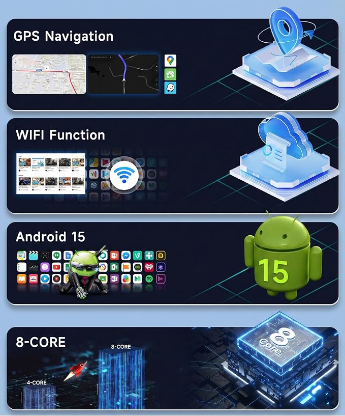 8Core 4+64G Car Stereo for Honda Civic 2006-2011 Wireless Carplay Android Auto,10.1 inch 1280 * 720P IPS Touch Screen Radio,Android15/GPS/5G WiFi/32EQ DSP/59UI/Bluetooth5.0/SWC/Backup Camera&Mic