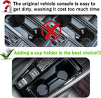 Cup Holder for 2023 2024 2025 2026 Honda Accord Accessories Center Console Cup Holder Insert TPE Middle Console Front Non Slip Drink Stopper Organizer for 11th Gen Accord, Black
