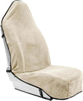 Towel Seat Cover, Waterproof Car Seat Protectors for Gym, Workout & Active Lifestyle, Universal Fit for Car SUV Truck Van, Non-Slip 3 Strap Design, Machine Washable, 1 Pack Tan