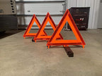 Roadside Emergency Reflective Warning Triangles with Carrying Case, DOT Approved, Weighted Base, 3 Pack, F3TK