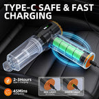 Handheld Vacuum Cleaner Cordless, 23000Pa Powerful Car Mini Vacuum Cleaner, Rechargeable Portable Lightweight dust Catcher for Home Car Carpet Stairs Pet Hair Deep Cleaning（Black-Orange）