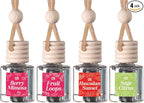 CE Craft Hanging Car Air Freshener – Fragrance Oil Diffuser with Essential Oils – Long-Lasting Aromatherapy Scents for Automobiles – 4 Pack