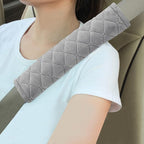 Soft Auto Seat Belt Cover Seatbelt Shoulder Pad Cushions 2 PCS Universal Fit for All Cars and Backpack for a More Comfortable Driving (Light Grey)